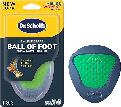 Dr. Scholl's BALL OF Foot - Alivio del dolor ortopédico (talla única) Alivio inmediato y durante todo el día clínicamente probado del dolor de bola