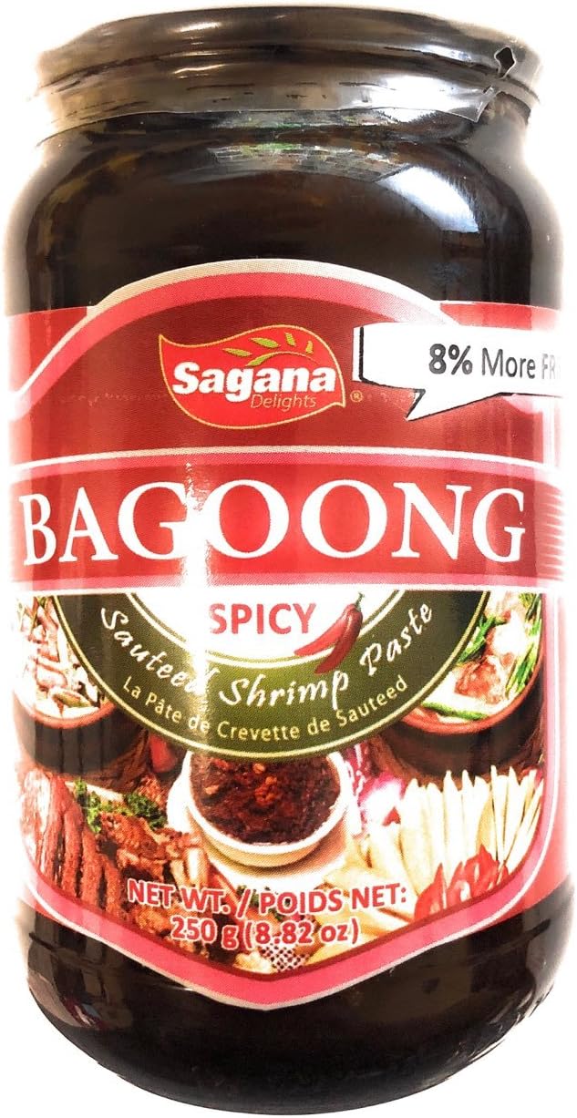 SAGANA BAGOONG SPICY SAUTEED SHRIMP PASTE 2 PACK 250Gr ( 8.8 Oz )
