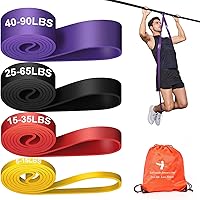 Vista 1 de Pull Up Assistance Bands Set 5 LBS - 230 LBS, Long Resistance Bands for Pull Ups Working Out, Gym Workout Bands for Men Exercise Muscle Training and