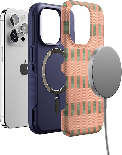 Vista 1285 de Casely Funda para iPhone 15 Pro Jardín Secreto Flores mixtas Funda atrevida Compatible con MagSafe y botón de acción Jardín Secreto Floral