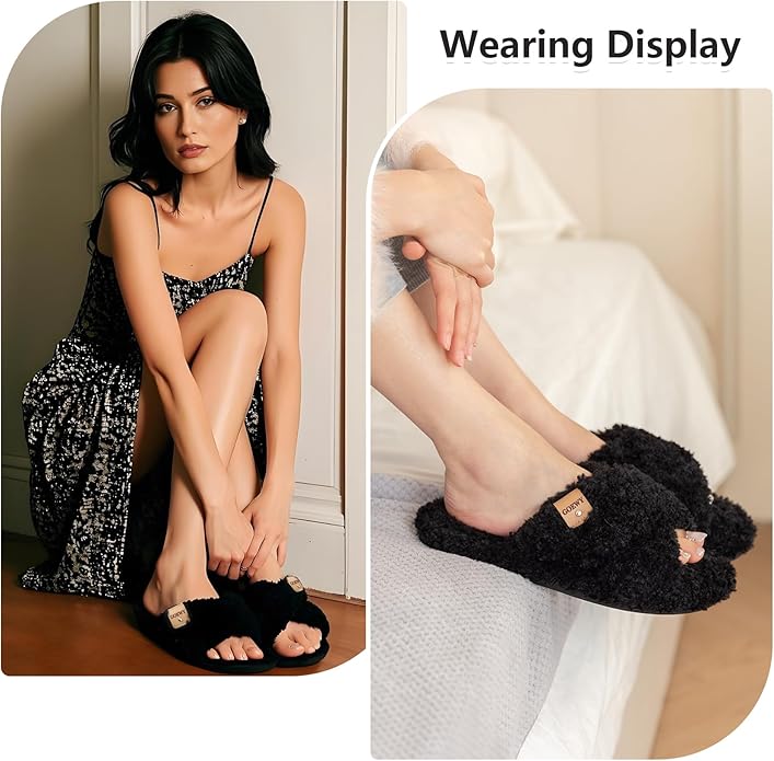 Pantuflas GOEWY de Mujer con Punta Abierta miniatura 2