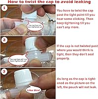 Vista 2 de Keon - Botellas de plástico reutilizables, a prueba de fugas, sin BPA, para viajes, deportes al aire libre, conciertos, eventos