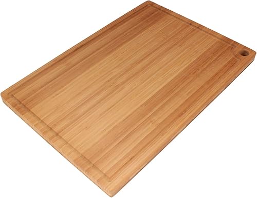 Miniatura 8 de BambooMN Tabla de cortar con cubierta de quemador de bambú, 3 capas, extra grande, ranuradaplana (30 x 24 x 0.75 pulgadas), 2 piezas