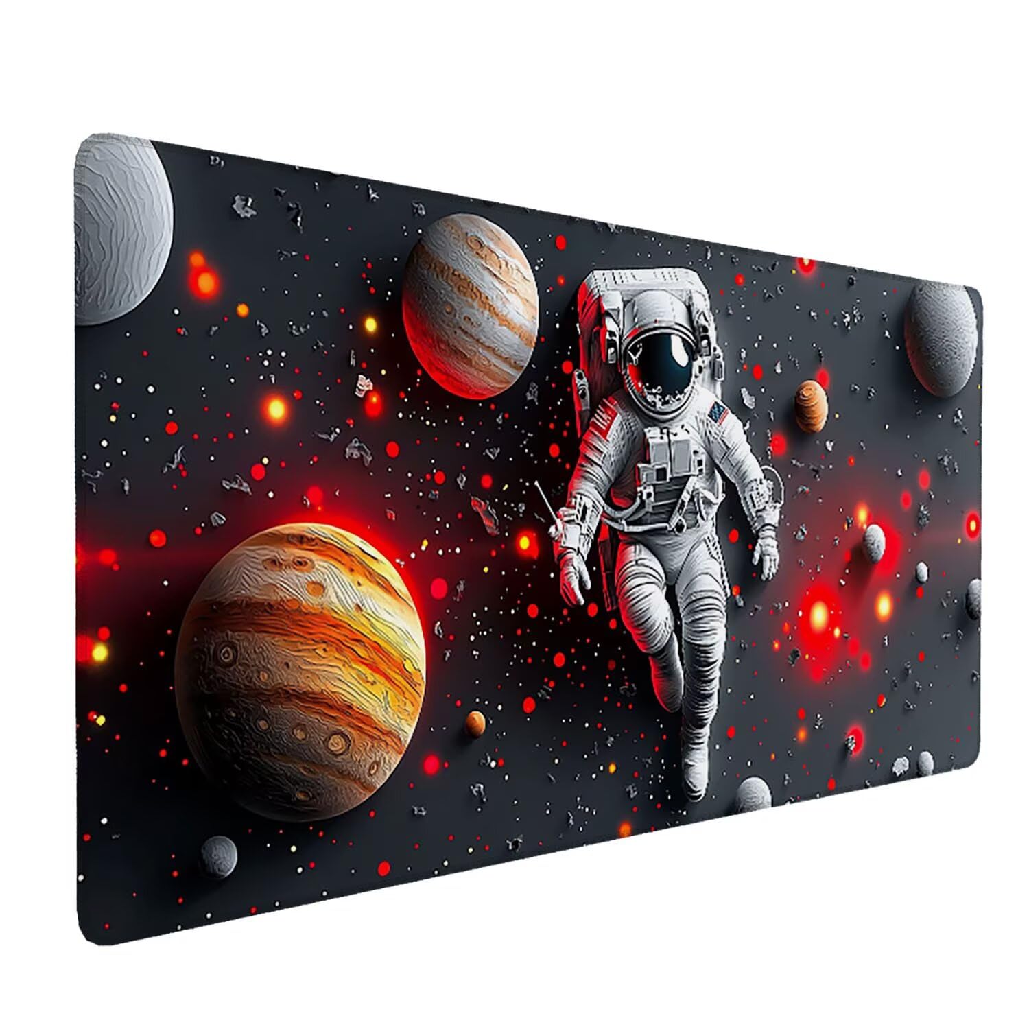 Podkładka pod mysz do gier, 1600 x 800 mm, XXL, duża gamingowa podkładka pod mysz, wodoodporna podkładka pod mysz, długa podkładka na biurko z przeszytymi krawędziami, mata na biurko z gumową podstawą