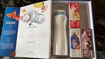 Cirkul 22oz Stainless Steel Water Bottle with 3 Flavor Cartridges