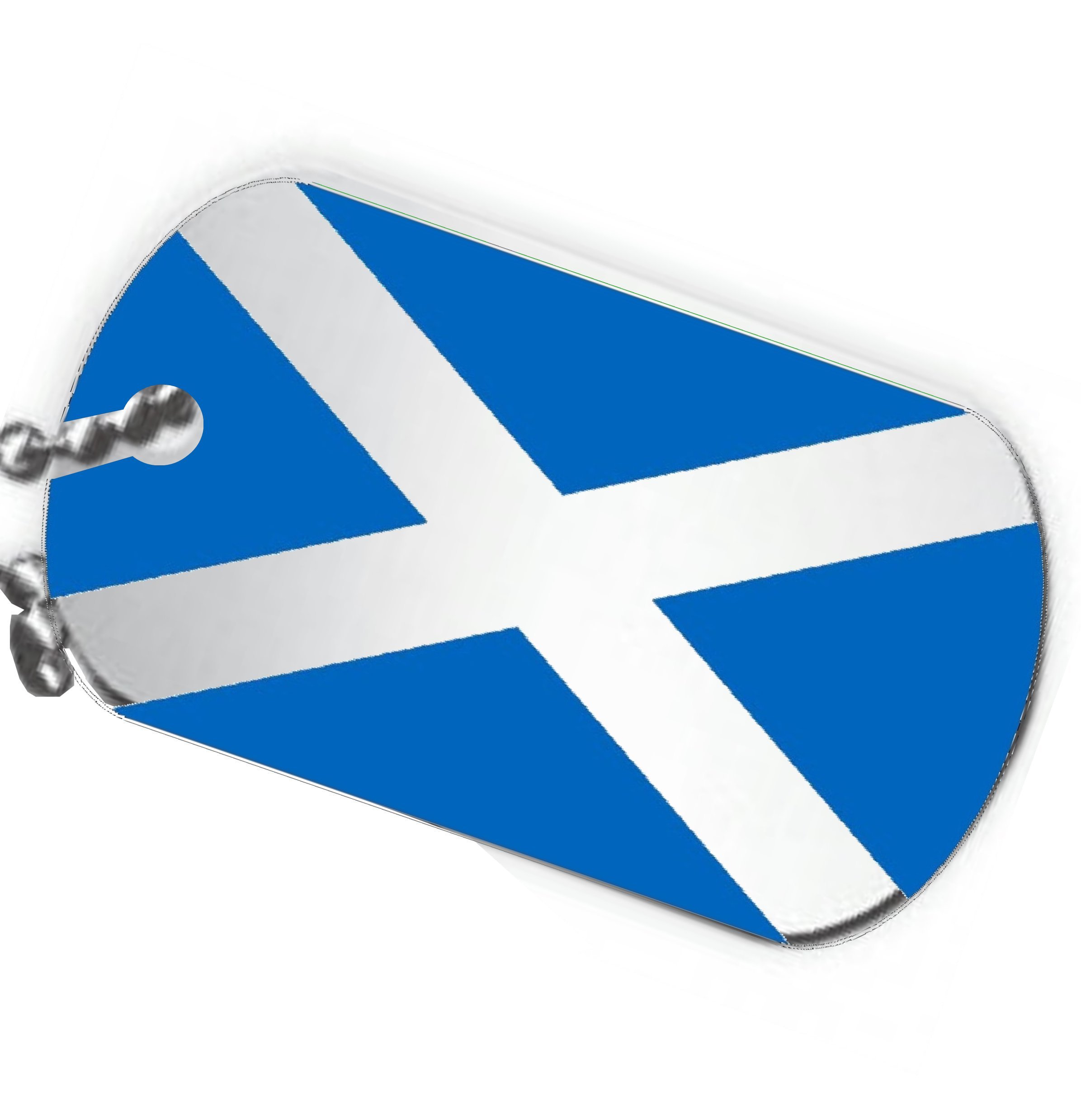 AllCachedUp UK Flag Trackable Tag for Geocaching - trackable like a Travel Bug - England, Scotland, Wales and Ireland (Scotland Flag) — image 1