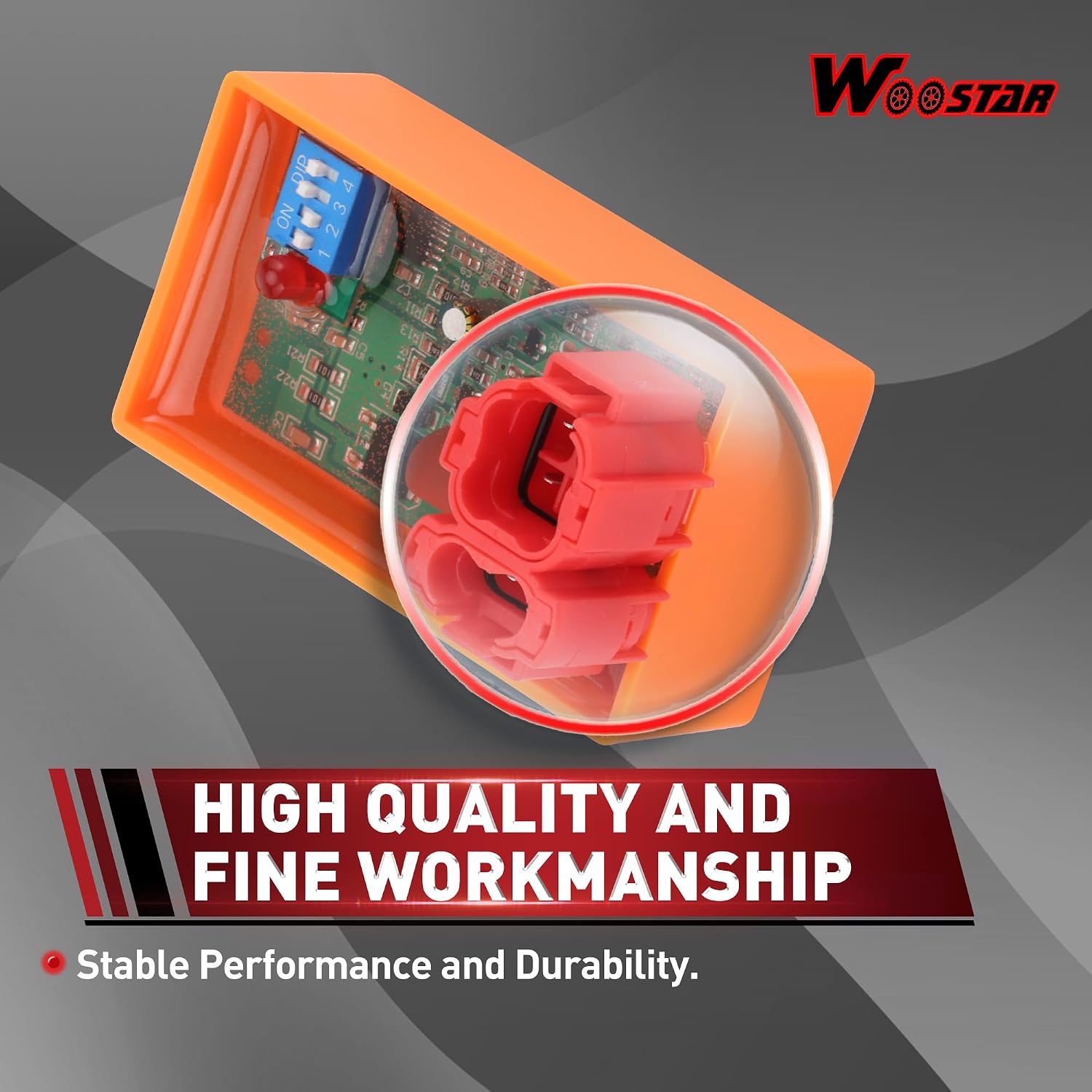 WOOSTAR 6 Pin AC CDI Box Replacement for GY6 50cc 90cc 110cc 125cc 150cc 200cc 250cc Scooter ATV Go Kart Moped Quad Dune Buggy Pit Dirt Bike
