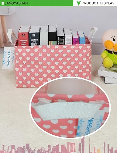 Miniatura 4 de Langyashan - Cesta de tela rectangular con asas para almacenamiento y organización del hogar, la cocina, juguetes de los niños, la oficina, el