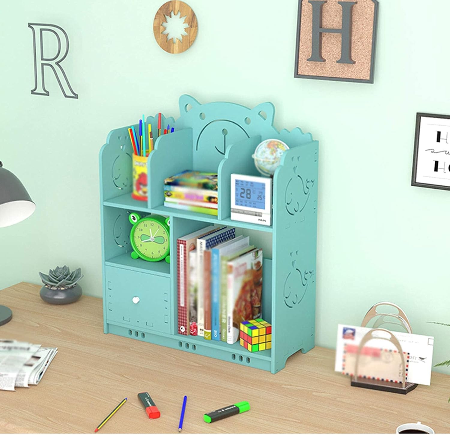 Bookcases Special Bookshelf for Children's Drawing with 1 Drawer Suitable for Office and Bedroom Home Book Storage Bookshelves Bookcase Shelf