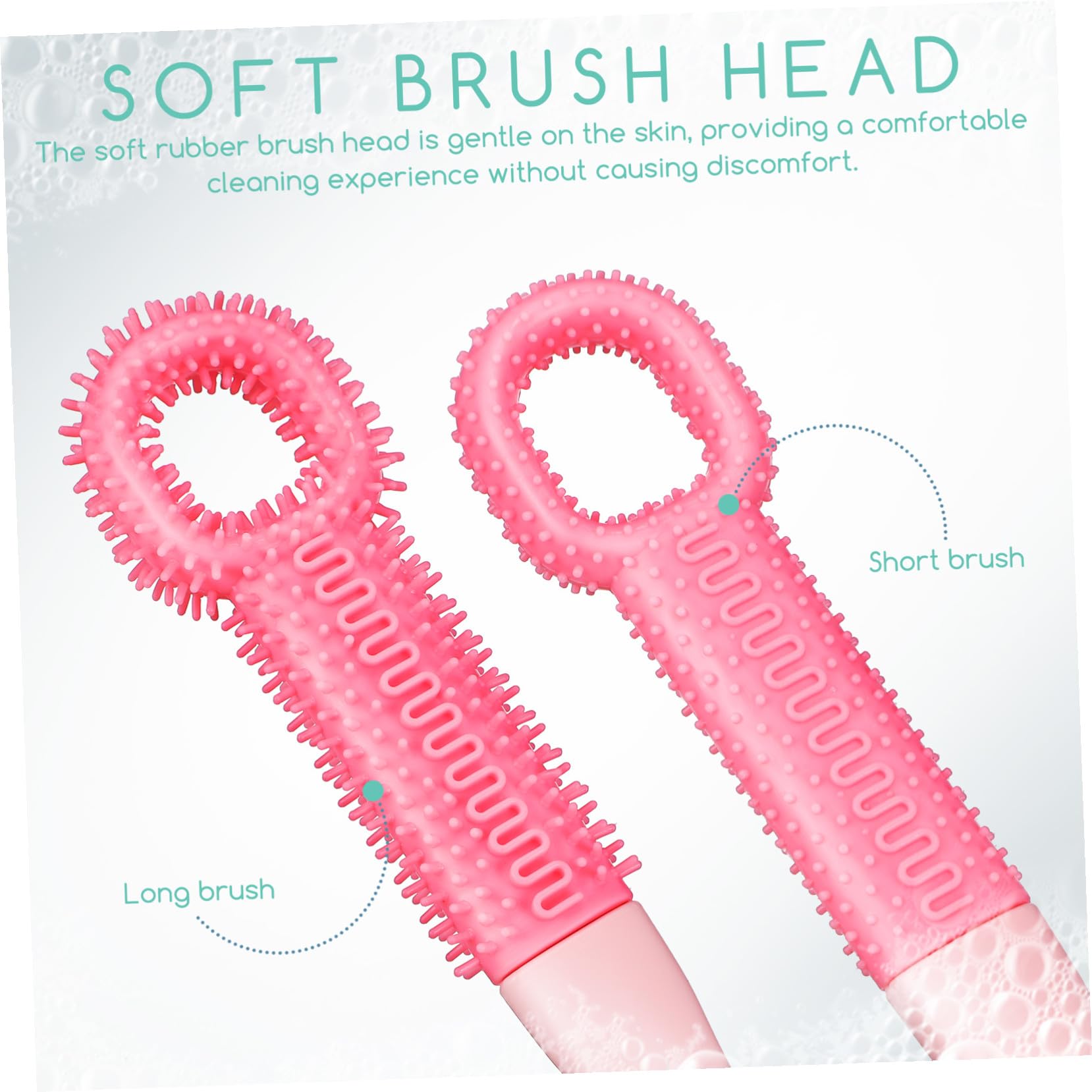 4 piezas Cepillo para Pies con Mango Ergonómico de Unidades de Silicona y Plástico Cepillo y Duro para Limpieza entre Dedos y Cuidado de Uñas Ducha