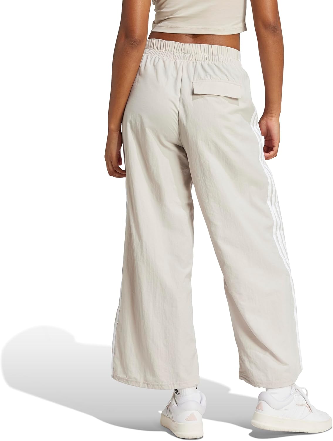 Adidas Womens Essentials 3-Stripes Woven Parachute Pants - Image 3