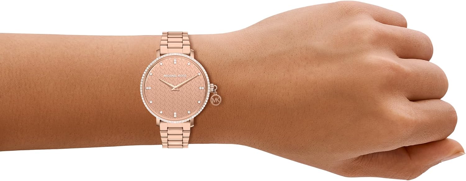 Michael Kors Women's Pyper Two-Hand Rose Gold-Tone Stainless Steel Watch (Model: MK7573)