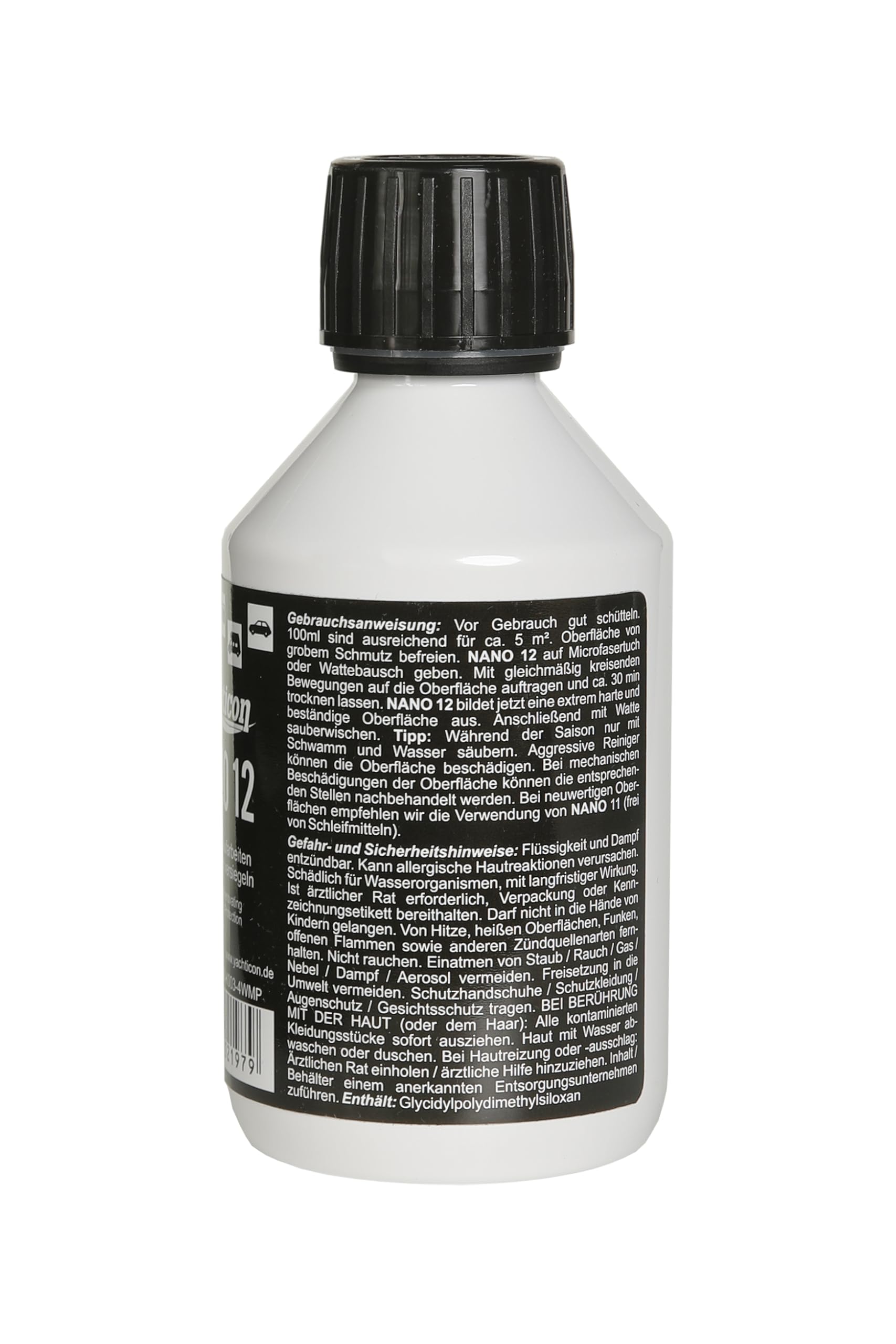 Yachticon Nano 12 Politur 500ml, Hochglanzversiegelung für Boot, Yacht, Caravan, Schützt vor UV Strahlung, Salz, Umwelteinflüssen, Langzeitschutz für GFK und Lacke, Nanotechnologie Pflege