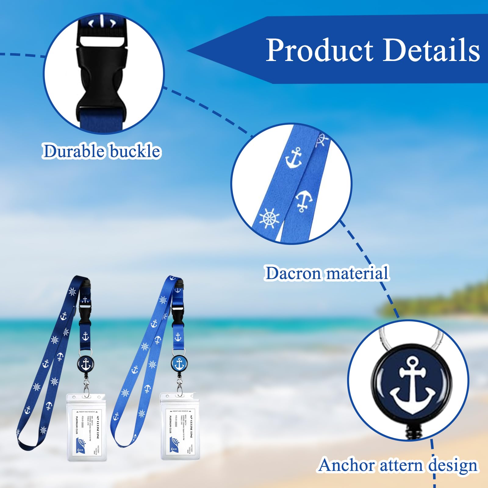Jormftte Cruise Lanyard with Card Holder, 2pcs Adjustable Cruise Lanyard for Ship Cards, Easy Access ID Badge Holder for Women Girls Kids Cruise Lanyard for Ship Card - Image 3