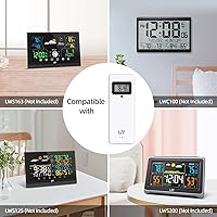 Vista 2 de LFF Wireless Remote Sensor With Indoor Outdoor Temperature and Humidity, LCD Display for Weather Station, Atomic Clock - Updated Version