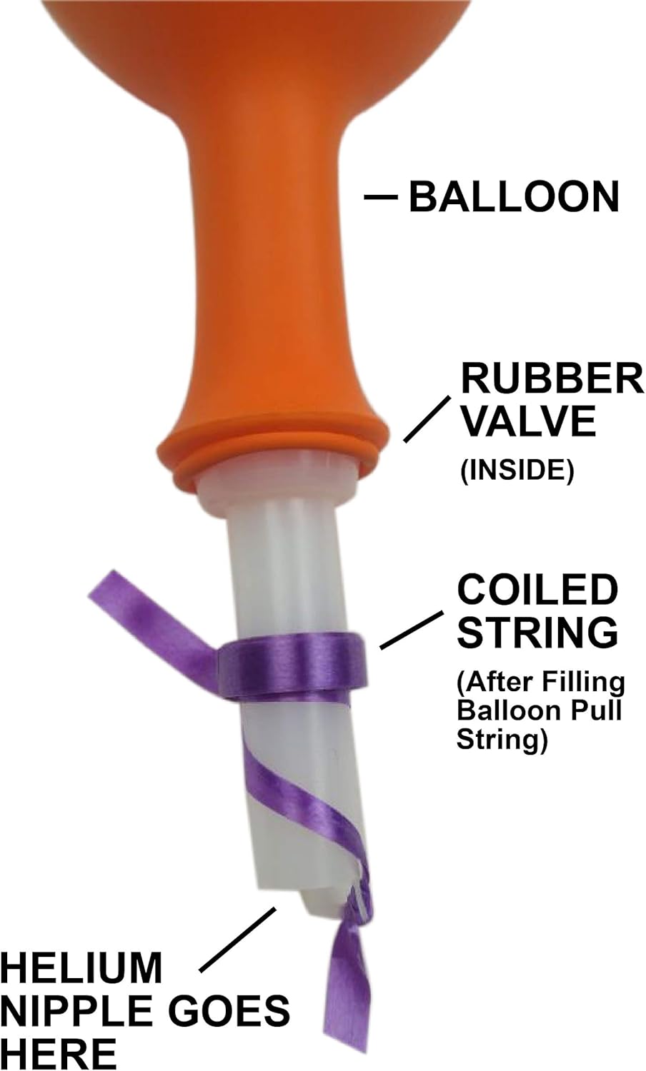 balloon valves Partyartist self seal balloon valves balloon accessories helium gas plus latex helium tank safety seal helium balloon quickly seals 9", 10", 11" and 12" Latex balloons fast - 250 pcs