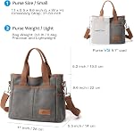 Crossbody Bags for Women Trendy Canvas Hobo Tote Top-handle Hand Bag Multi-pocket Casual Going Out Purse Satchel