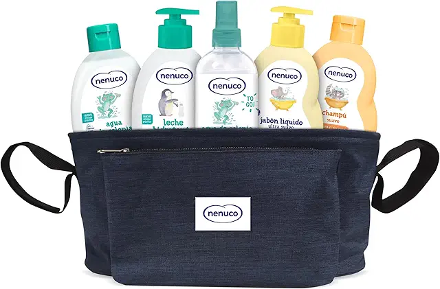 Cesto Produtos Higiene Bebé Nenuco Completo com 2 Colonias, Champú, Leite Hidratante