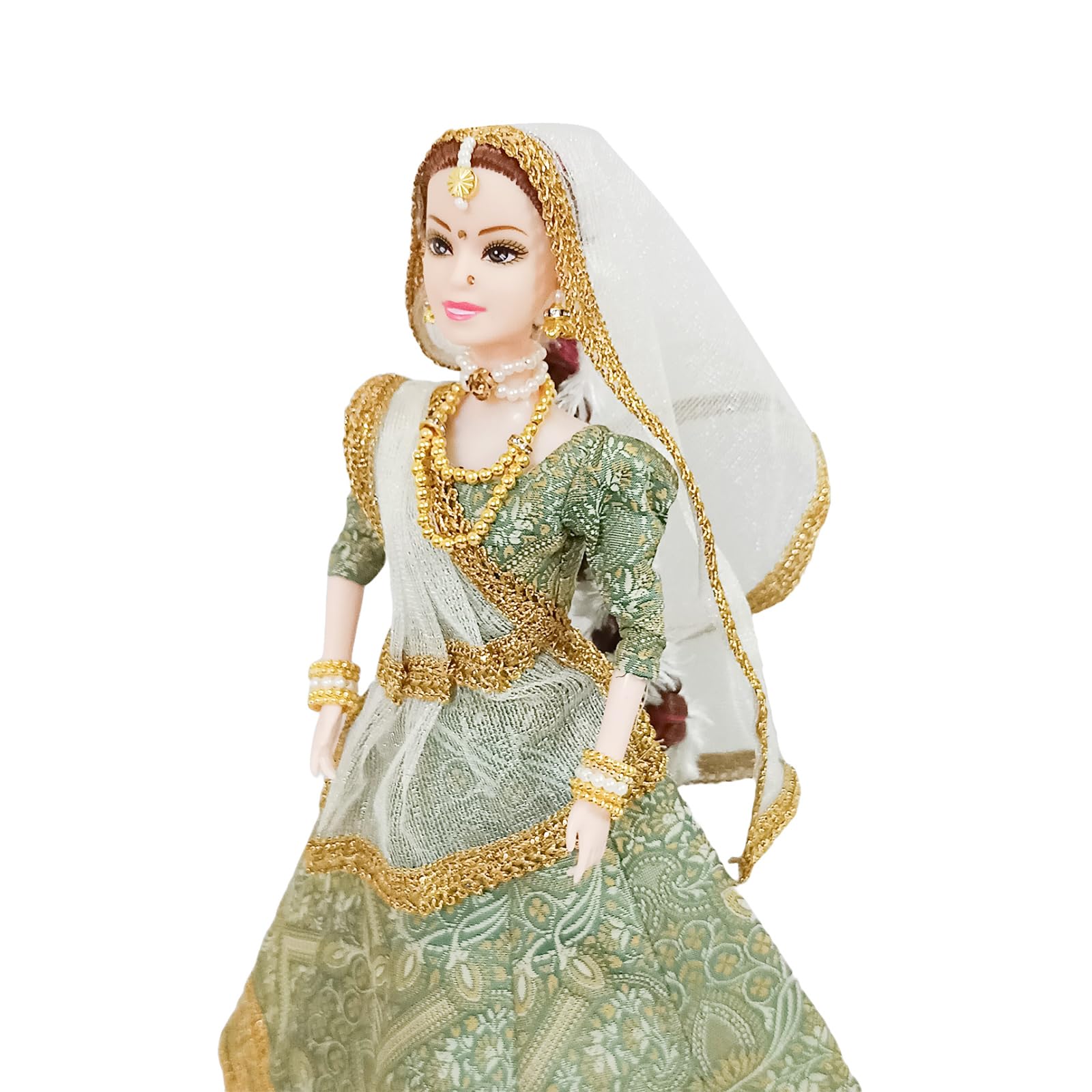 Maalona | Shreshtha | Inspiring Cultural Play for Kids | Indian Doll in Lehenga | Traditional Doll Set for Girls | Fully Foldable | Hand-Stitched Lehenga| (11.3 Inch, Light Green Bridal Lehenga) (B0DFVJPPH5) Amazon Price History, Amazon Price Tracker