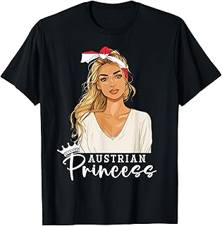 Austrian Flag Outfit Princess Blond Souvenirs Austria T-Shirt
