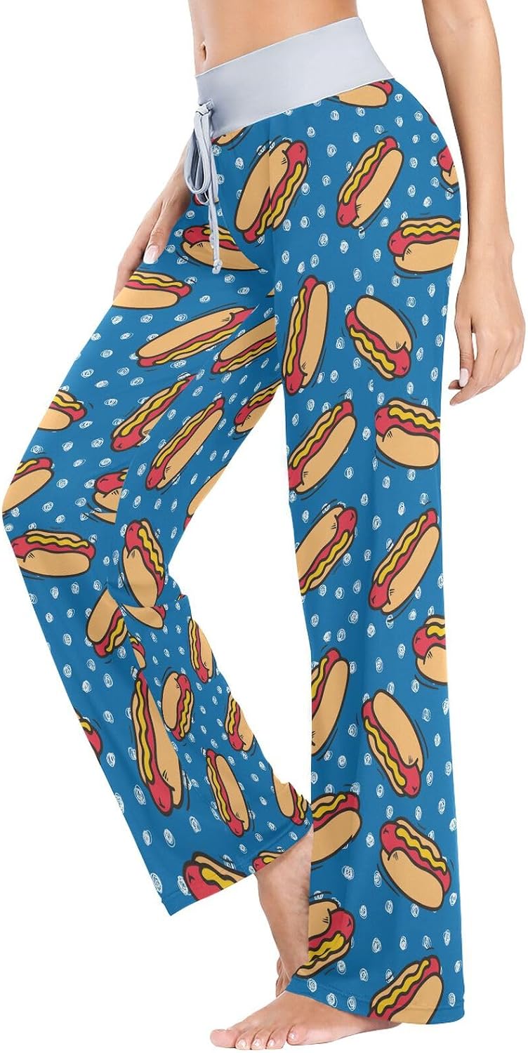 Women's Pajama Lounge Pants Casual ​Drawstring Loose Sleepwear Cozy Stretch Pants Wide Leg