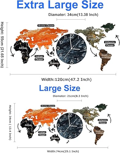 Miniatura 2 de Reloj de pared decorativo extra grande para decoración de sala de estar, 2947 pulgadas, relojes de pared modernos gigantes para dormitorio y hogar,