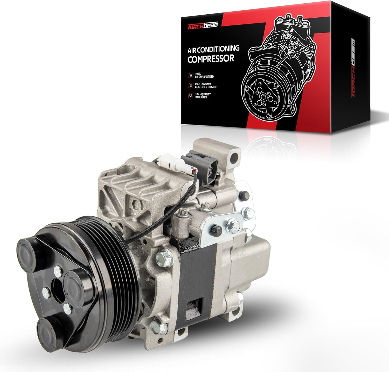 Torchbeam 97471 Air Conditioning Compressor, AC Compressor Fit for CX-7 2007-2008, Automotive Replacement A/C Compressor with Clutch