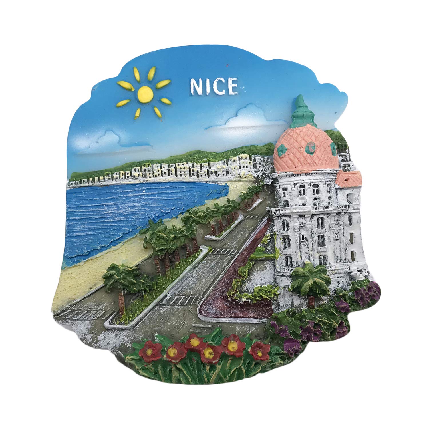 Wedarego Nice 3D France Refrigerator Fridge Magnet Tourist Souvenirs Handmade Resin Craft Magnetic Stickers Home Kitchen Decoration Travel Gift