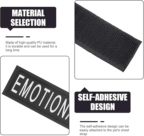 Miniatura 2 de Balacoo Chaleco reflector, parche de animal de apoyo emocional 2 pares de parches reflectantes para perros de perro, arnés extraíble para perros