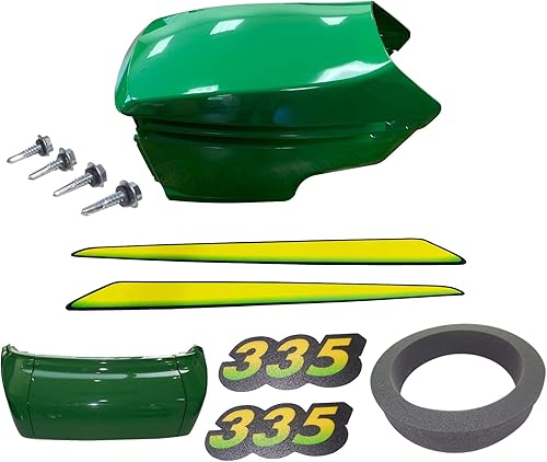 Nuevo capó superior e inferiorparachoquesaislador de espumapegatinas LH&RH se adapta a John Deere 335