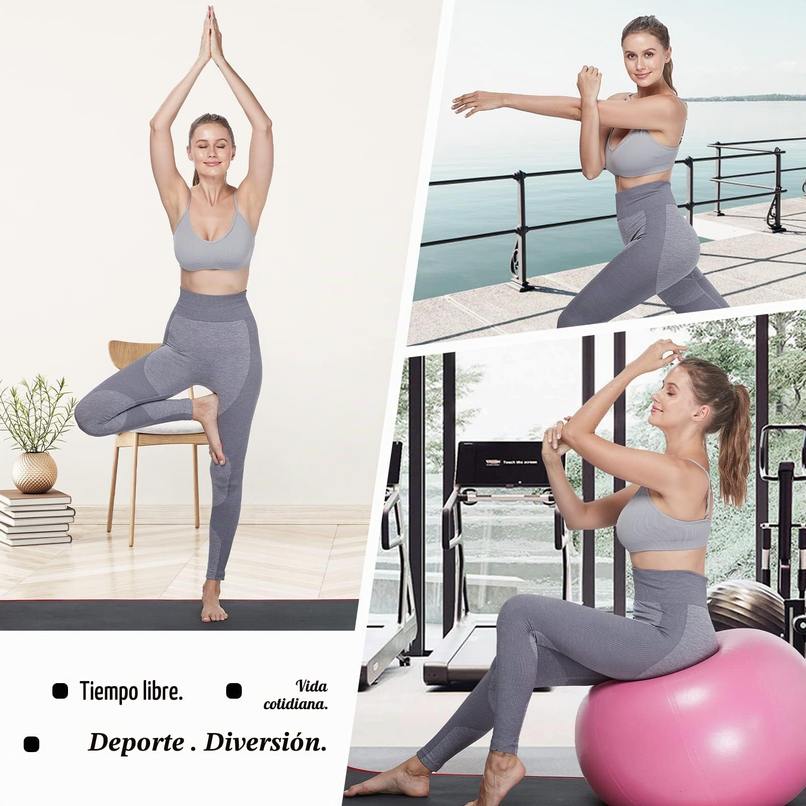 Vertvie Conjunto básico de Sujetador Deportivo para Mujer, 2/3/4, sin Aros, Acolchado, con Sujetador de Espaguetis
