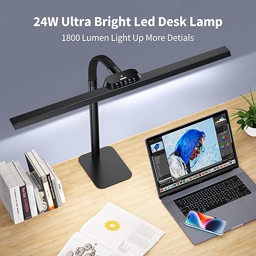 Miniatura 5 de Kary Lámpara de escritorio LED con base y luz de escritorio de arquitecto con abrazadera