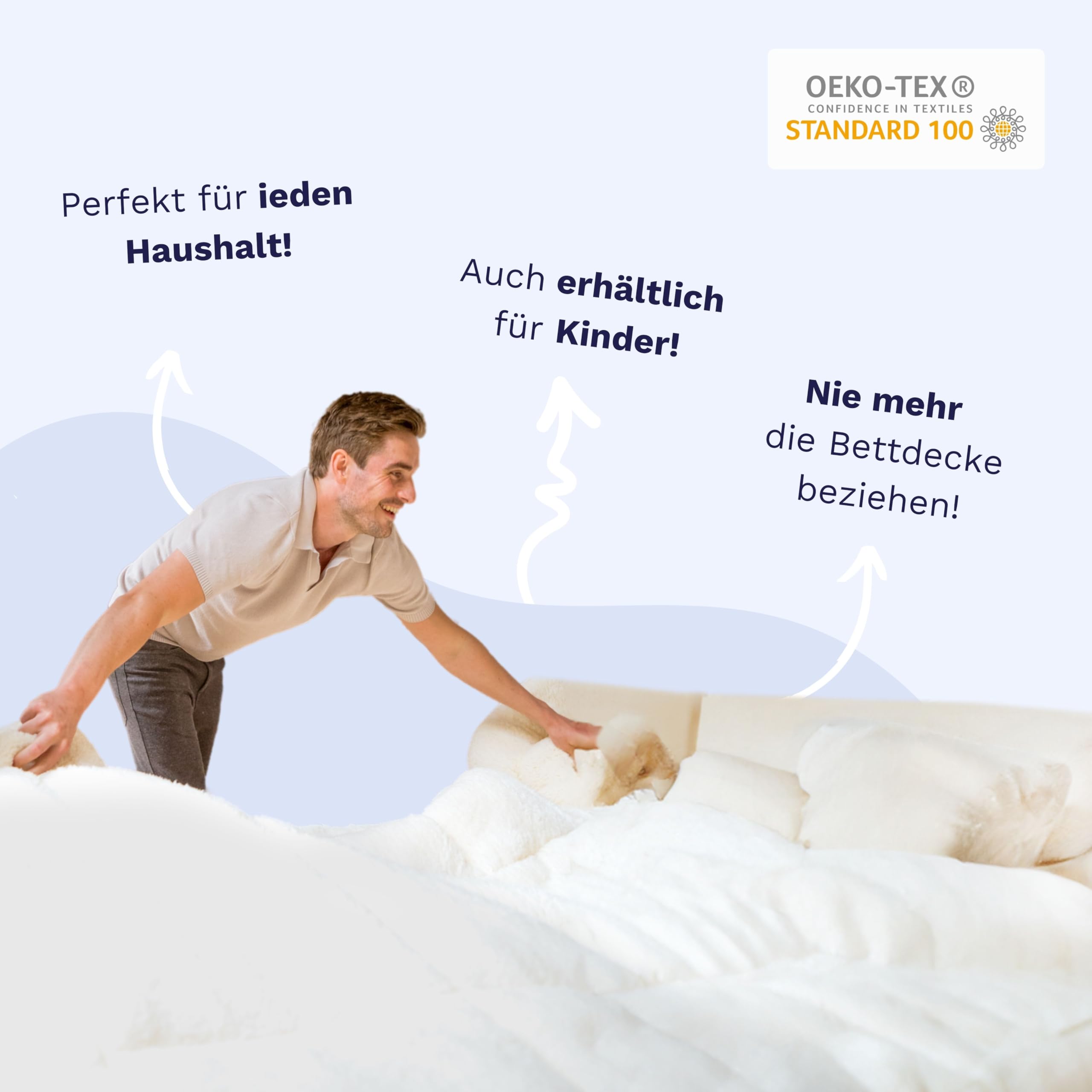 Zelesta Wonderbed Bettdecke 240x200 4 Jahreszeiten - Bettwäsche winterdecke und Sommer-Bettdecke warm Duvet - Waschbare bettdecke ohne Bezug - Anti-Allergene Steppdecke (Taupe)