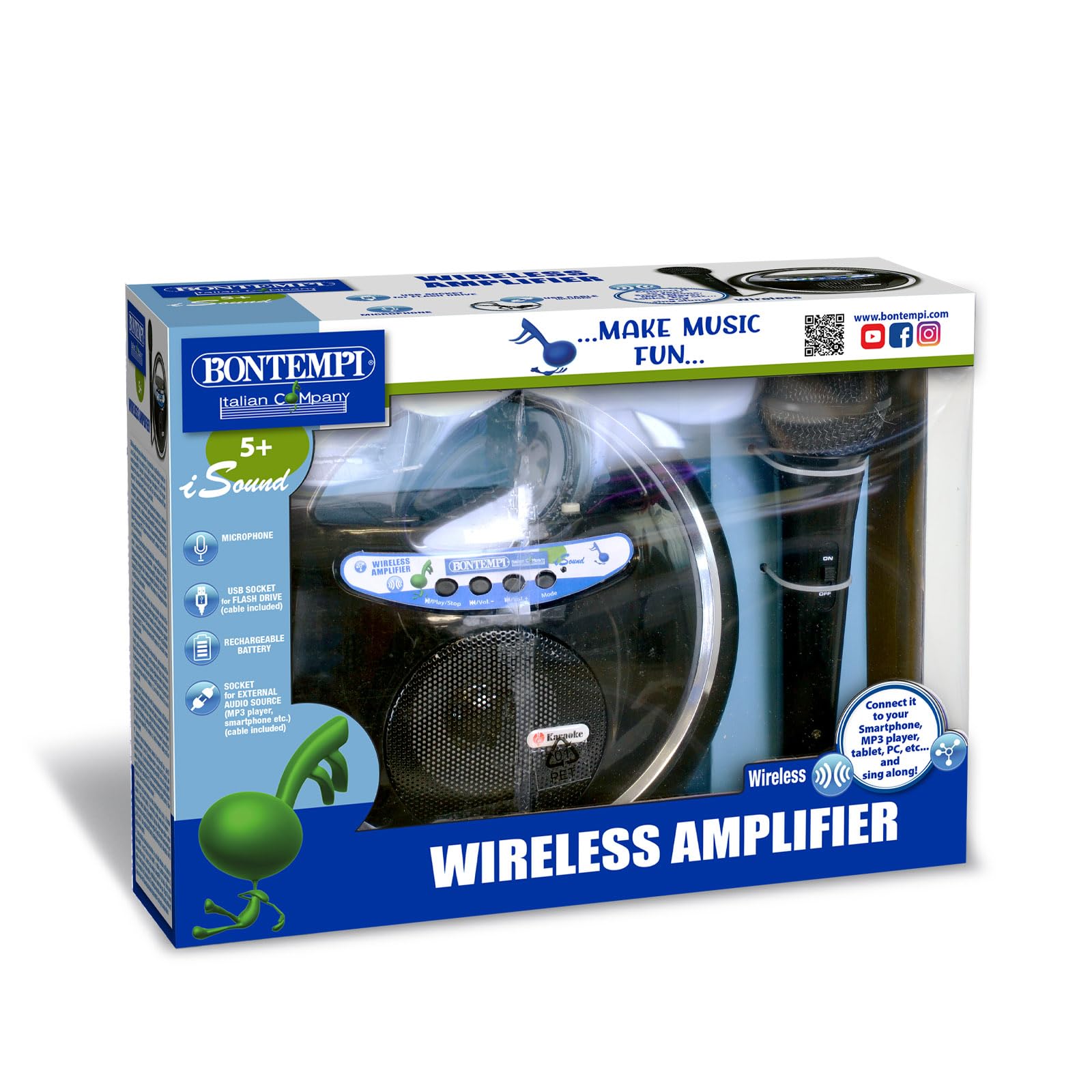 Bontempi | SonicSync - L'Amplificatore Wireless con Microfono per un Soundcheck Perfetto!