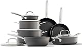 OXO Good Grips Pro Nonstick Dishwasher Safe Black Cookware Pots and Pans Set, 12 Piece 12 Piece Cookware Pots and Pans Set