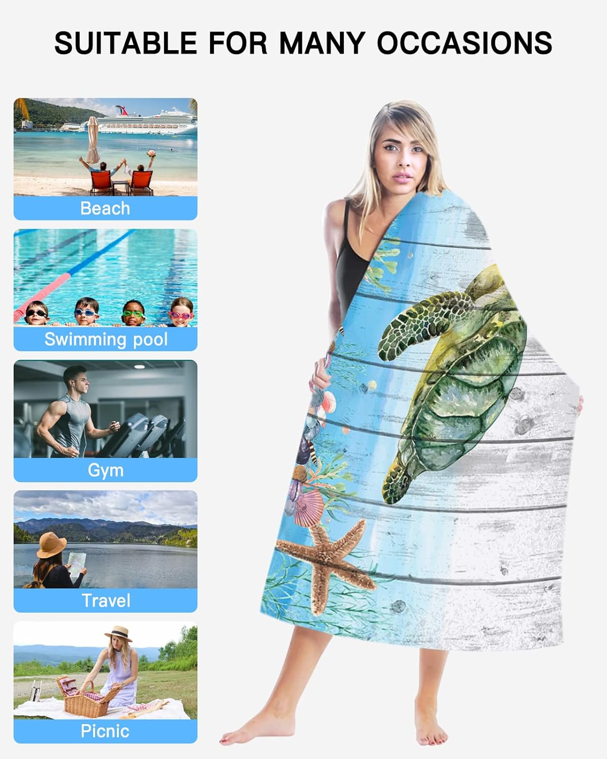 Luv Bug UPF Pool/Beach Towel, Sunscreen Towel, UV Protection, UPF - View #13
