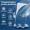 OpenTech® Military-Grade Tempered Glass Screen Protector Compatible for Samsung Galaxy M56 with Edge to Edge Coverage and Easy Installation kit gallery image