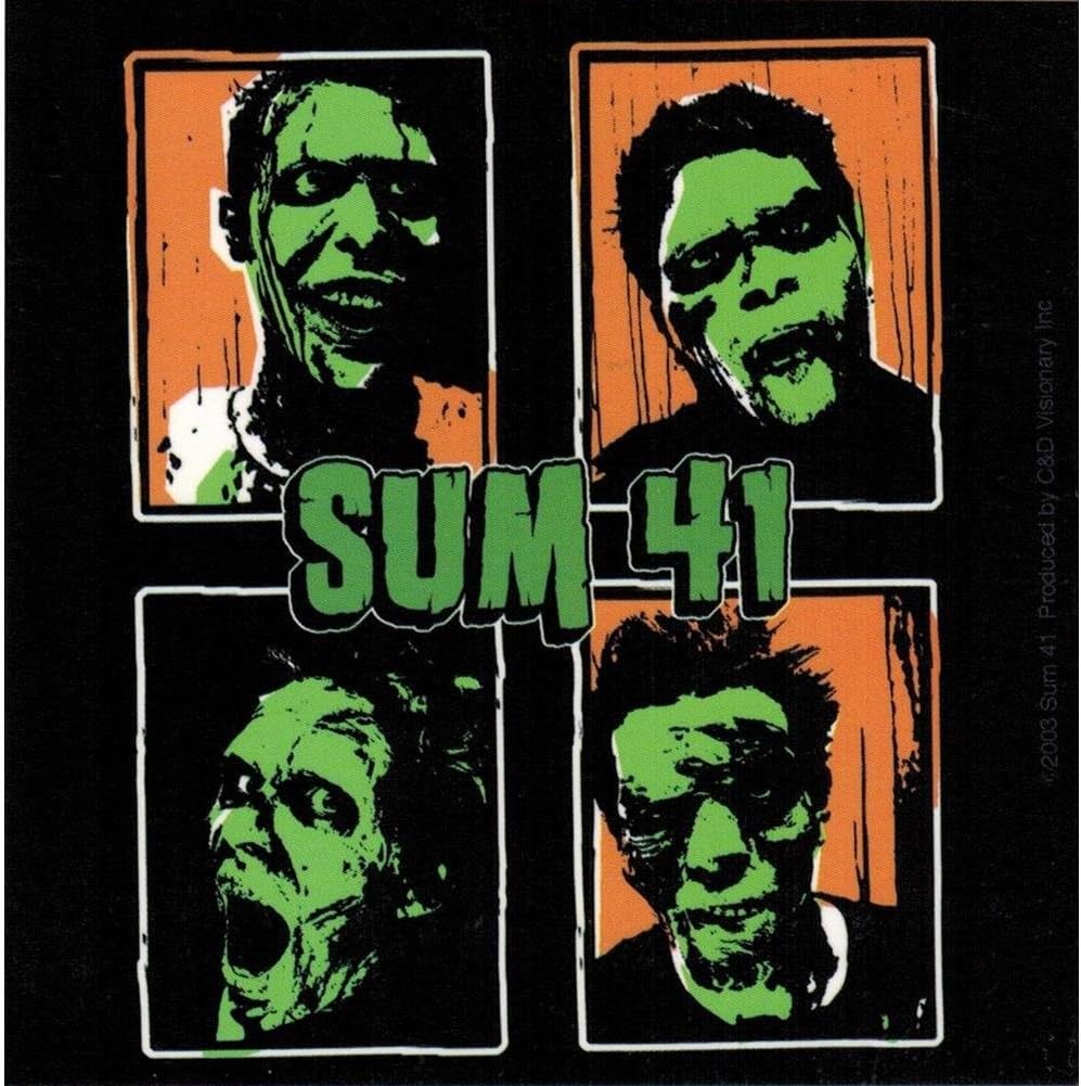 Sum 41 Green-Faced Band Members Sticker