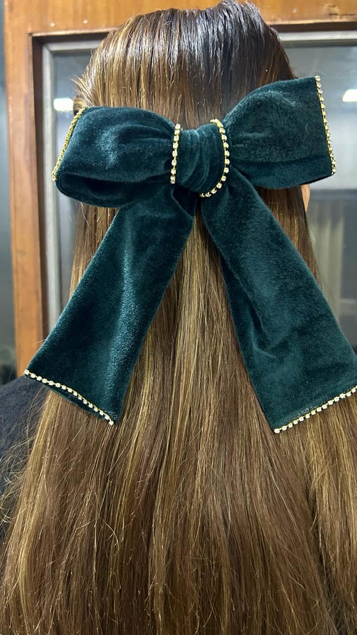 MAKE YOUR STYLE Women Long Tail Hair Bow Clips Slides Metal Clips French Barrette Pin (Green) (B0CV4HY1Q2) Amazon Price History, Amazon Price Tracker