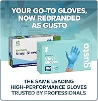 Vista 2 de Comfy Package Guantes de plástico desechables de mezcla de vinilo sintético no estériles, sin polvo ni látex