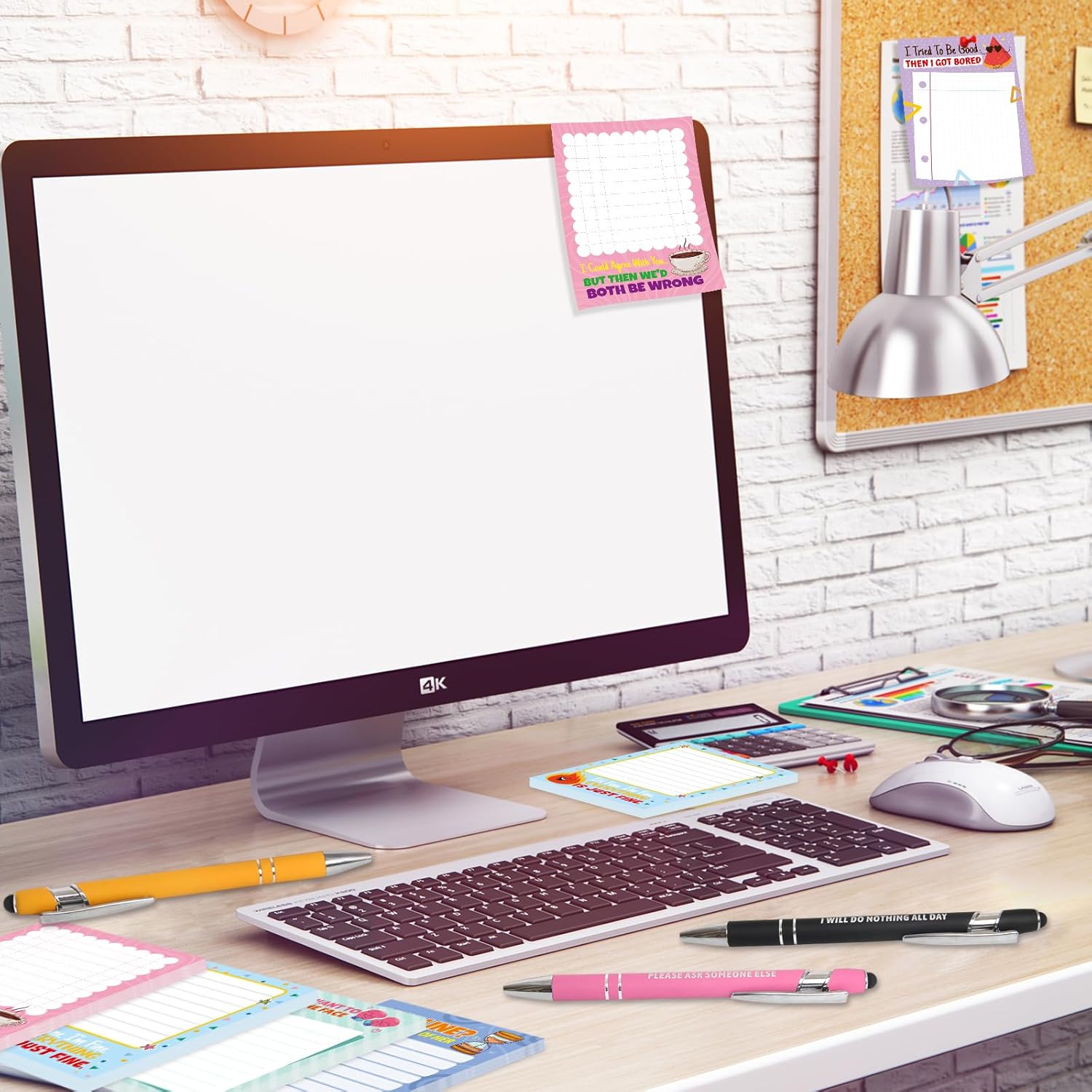 Fancy Land Funny Notepads with Pens Set Sarcastic Gifts for Coworkers to Do List with Sayings Pen for Christmas Office Colleague Nurse Teacher Staff Work Appreciation Supplies 20Pcs - Image 6