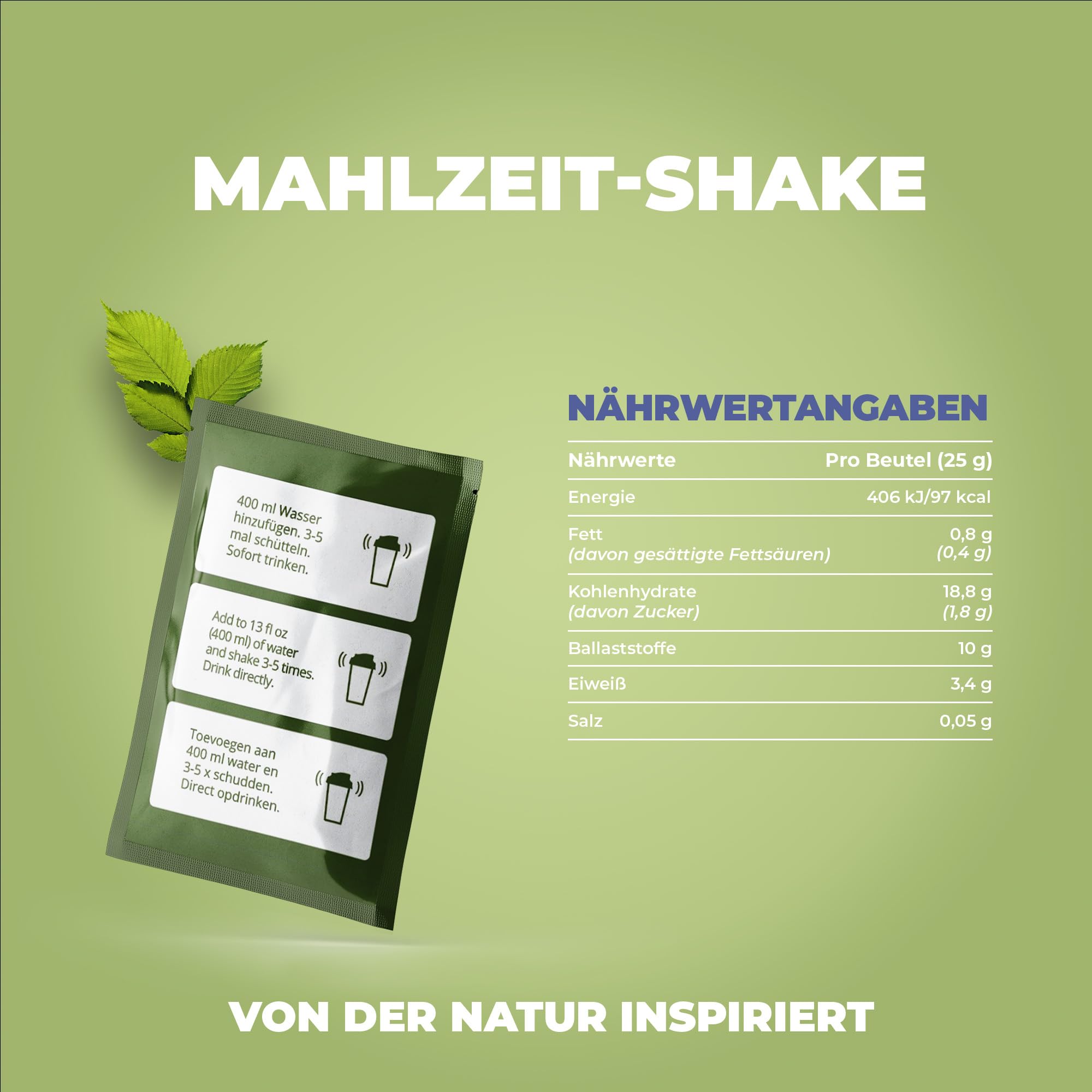 DarmKur mit Chlorella - 6-Tage-Basis-Kur - mit Shakes - 6 x 105 g Pulver - vegan und gentechnikfrei - von Nature Power