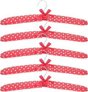 STOBAZA Satin Padded Hangers for Women Clothing 10pcs Padded Clothes Hangers for Sweaters No Bump Fancy Floral Bridal Hangers for Adult Coat Suit Wedding Dress Random