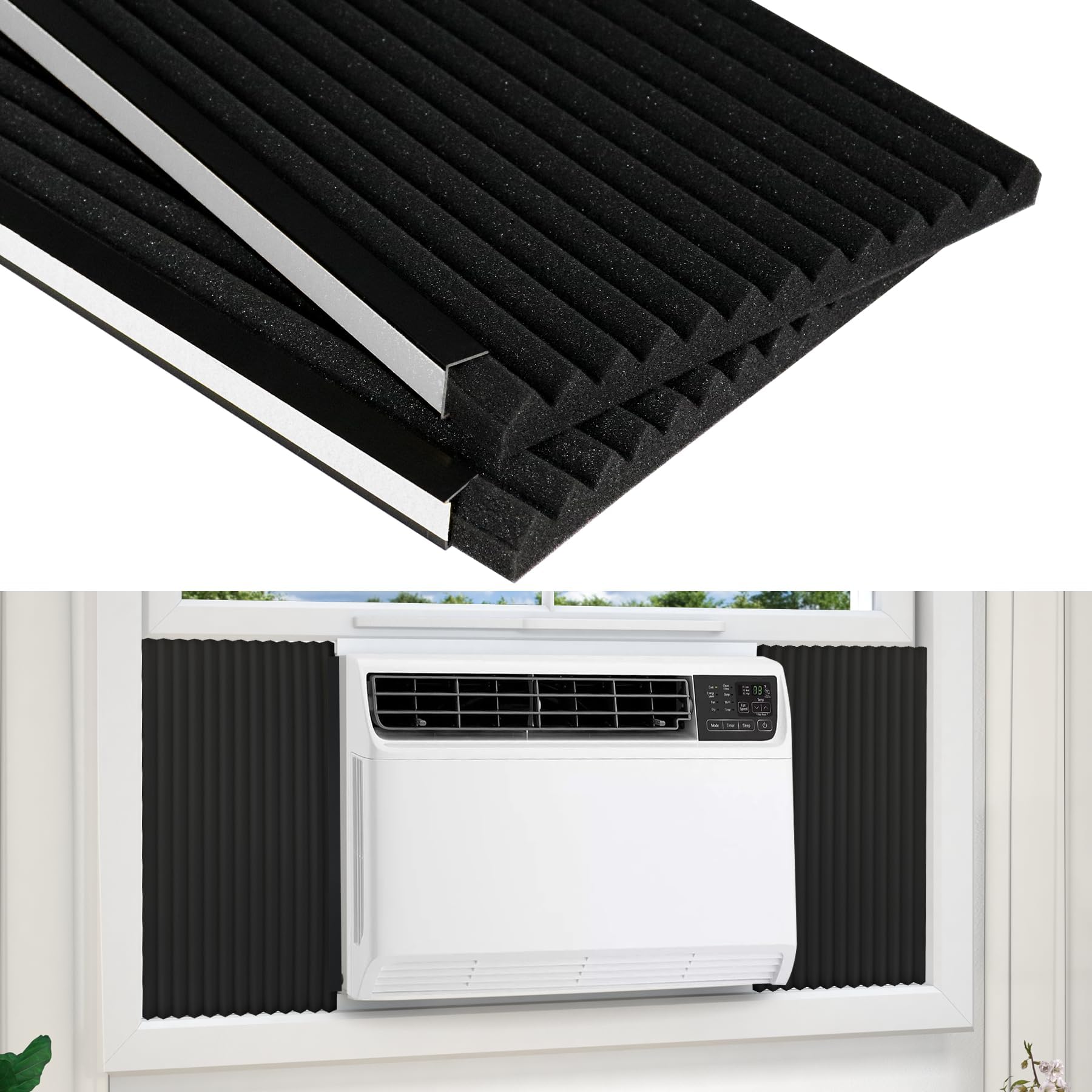 Forestchill Window Air Conditioner Side Insulating Foam Panel Kit AC Insulation Panels Set 17 inch X 9 inch X 7/8 inch Pack of 2
