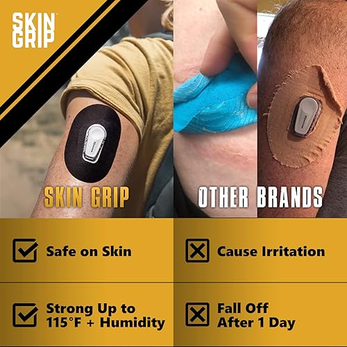 Miniatura 3 de Skin Grip Parches adhesivos para Dexcom G6 CGM (paquete de 20), impermeables y resistentes al sudor durante 10-14 días, cinta adhesiva precortada,