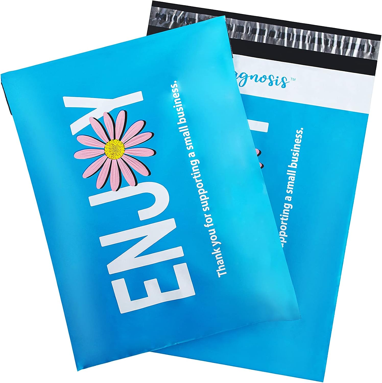 Bagnosis Poly Mailers 10x13 Inch. 100 Enjoy-Blue Poly Mailer Shipping Envelopes, Shipping Bags for Clothing, Mailing Envelopes Packaging for Small Business, Packaging Bags for Shipping Polymailers