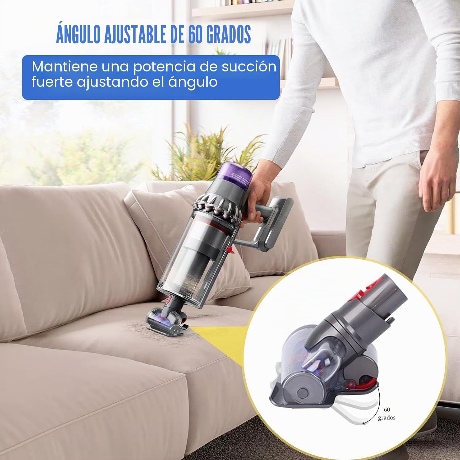 Mini Cabezal de Cepillo Motorizado de Repuesto para Dyson Aspiradoras V7, V8, V10, V11, V15, SV10, SV11, SV12, SV14, Cabezal Limpiador Pequeño para Colchón, Tapicería, Antienredos