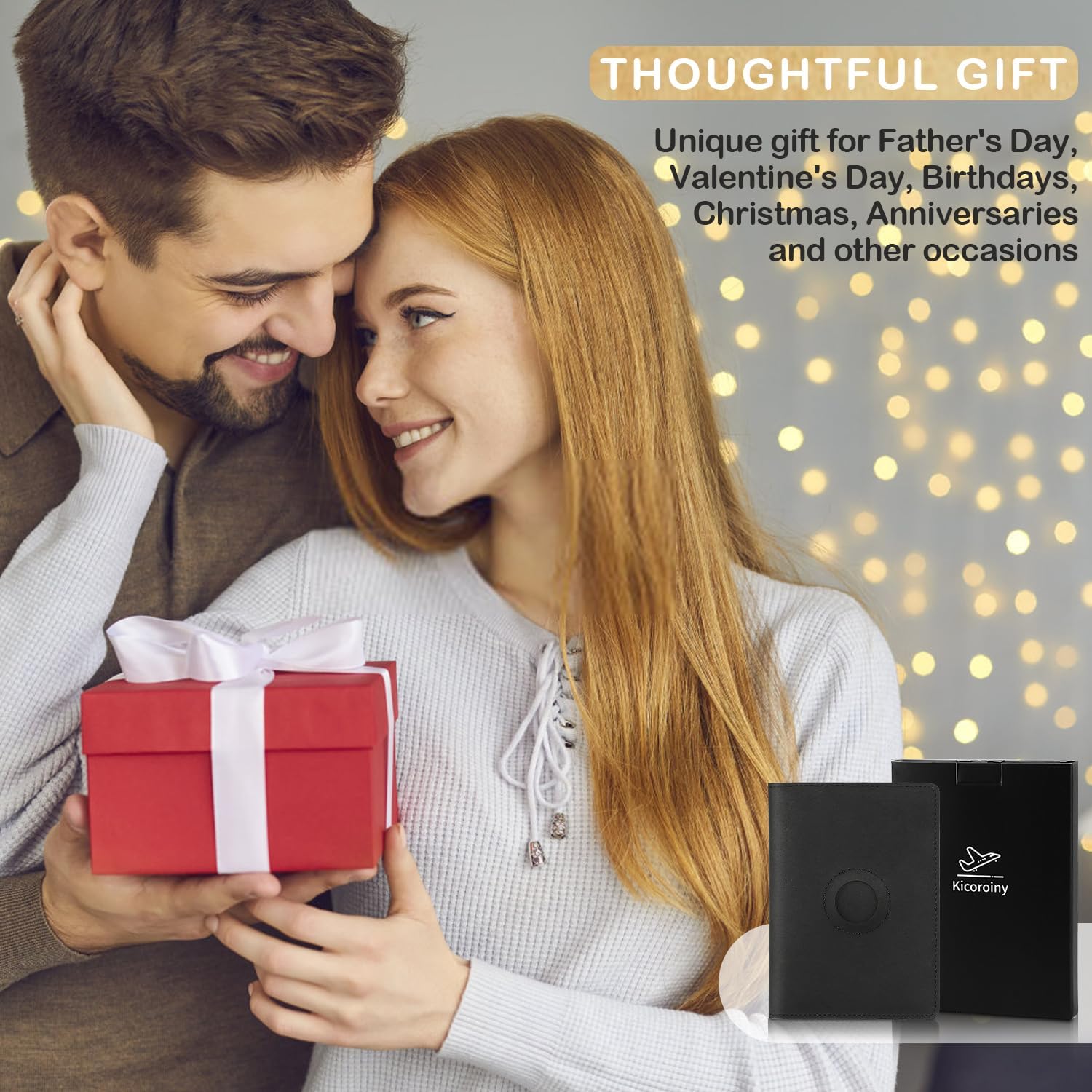 Airtag Passport Holder for Men and Women Travel, Real Leather Passport Wallet, Handmade Passport Cover Case with Airtag Slot, Travel Must Haves Essentials Accessories Birthday Gifts(Crazy Horse,Black) - Image 6