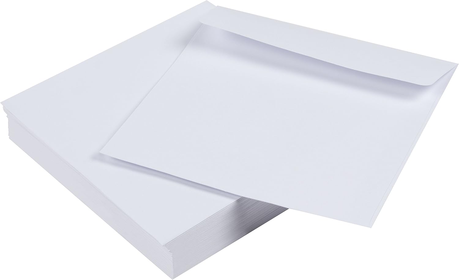 Best Paper Greetings Square Envelopes for 5.5 x 5.5 Inch Cards (50 Count), White : Office Products