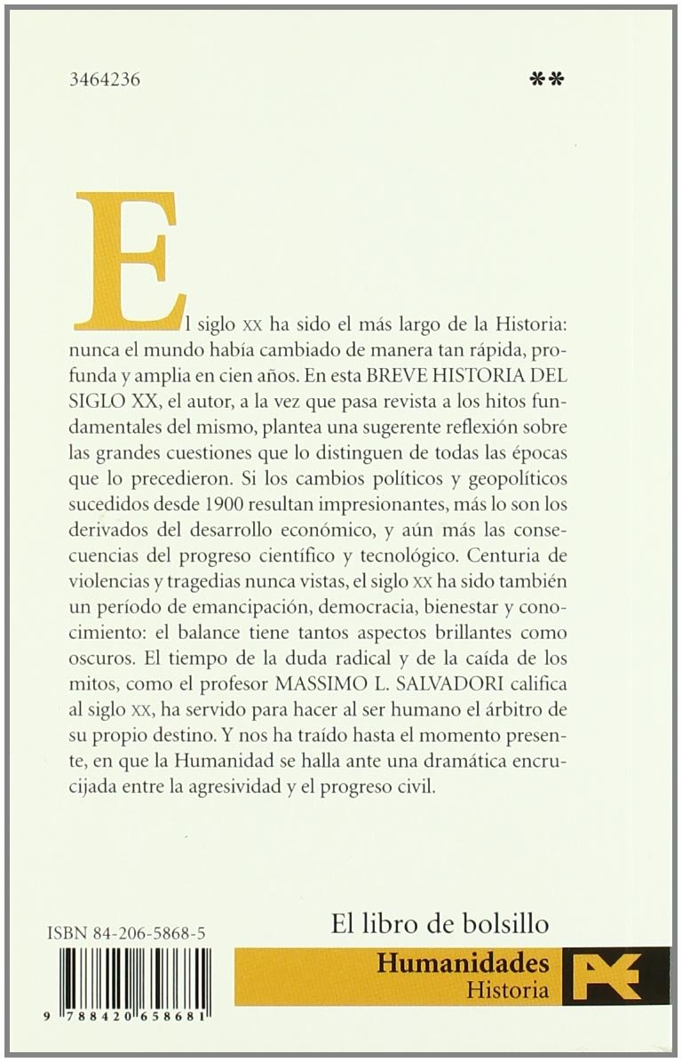 Breve historia del siglo XX: 4236 (El Libro De Bolsillo - Historia)